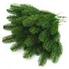 장식용 꽃 25pcs 크리스마스 트리 장식 인공 소나무 바늘 갈랜드 픽 웨딩 파티 용품 시뮬레이션 식물 장식