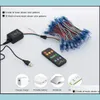 LED 모듈 RGB 모드 IP68 방수 DC5V FL 컬러 픽셀 스트링 포인트 조명 17key 컨트롤러 드롭 전달 LIGH DHDJQ가있는 50pixels/조각.