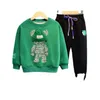 Conjuntos de roupas para meninos e meninas definidas para o outono da primavera Capuz Capuz Outerwear Tops 2pcs roupas infantis adolescentes terno de traje DELIV DHLQ7