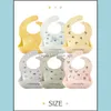 Other Housekeeping Organization Baby Bib Adjustable Animal Picture Waterproof Saliva Drip Bibs Soft Edible Silesaliva Towel Drop W Otwts