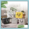 Storage Baskets Folding Bucket Cotton And Linen Children Toy Bag Top Waterproof Bathroom Dirty Clothes Laundry Box Lxl273A Drop Deli Otbcp