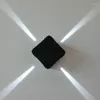 Lampada da parete 8 pz / lotto 4 W COB Square Cube LED Light And Up Down Lampade per illuminazione esterna Sconce IP67 Montaggio superficiale indoor