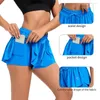 Shorts de corrida flowy atlético para mulheres com saias forradas para exercícios de ioga treinamento elastano borboleta saia atlética