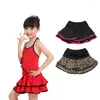 Stage Wear Girls Dance Jupe Latin Salsa Cha Rumba Samba Jupes de salle de bal modernes avec shorts 10 couleurs