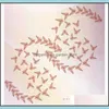 Wall Stickers 12Pcs/Set Rose Gold 3D Hollow Butterfly Sticker For Home Decor Butterflies Room Decoration Party Wedding Decors Wll993 Otohv