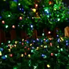 edison2011 방수 LED 태양열 라이트 8 모드 12m 22m 태양 요정 문자열 크리스마스 라이트 야외 정원 웨딩 장식 휴가