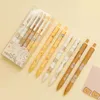 6pcs/set Kawaii Gel Pen Cute Cartoon Bear Szybkie suszenie Czarne Ink Press Pisanie pens