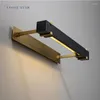 Wall Lamp Modern Copper LED Mirror Light Rectangle Brass Sconce Lustre Bedroom Living Room Corridor Indoor Lighting Fixture