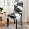 Chair Covers Nordic Style Palm Leaf Print Cover Home Decor Spandex Elastic Dinning For Restaurant Wedding Banquet
