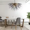 Hanglampen moderne rookgrijs glas sputnik kroonluchter verlichting eetkamer keukentafel top goud ijzer kroonluchters glans loft