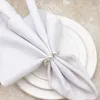 Witte parels Nervinkringen bruiloft Napkin Buckle Party Table Decorations Supplies