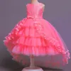 Flower Girl Dresses Weddings Sleeveless Tulle Party Dress For Kids Girls Lace Appliques Princess Ball Gown Pageant 403