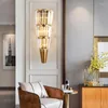 Wall Lamp Gold Led Living Room Decoration Luminaires Bedroom Study Decor Crystal Light Fixture