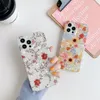 Fashion Flower Soft TPU Cases For iPhone 14 Plus 13 Pro Max 12 11 Iphone14 Shell Bling Stylish Luxury Rose Floral Smart Mobile Pho4620011