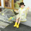 Jackets Children Waterproof Raincoat Rain Wear Boys Girls Baby Cartoon Pattern Fashion Hooded Kids Lovely Clothes Coat