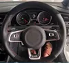 Protector personalizado para volante de coche, trenza de gamuza antideslizante para Volkswagen VW Golf 7 GTI Golf R MK7 VW Polo GTI Scirocco 2015 2016