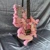 Lvybest Electric Guitar Custom Beauty Girl Irregular Body Special Shape Guitar