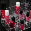Hooks Clear Acrylic 24 Grid Makeup Organizer Storage Box Lipstick Nail Polish Display Stand Holder Cosmetic Jewely Case