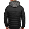 Piumino da uomo Laamei Cappotto invernale da uomo in cotone con cappuccio Giacca da uomo Casual Piumino Tinta unita Capispalla Abbigliamento Parka