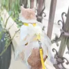 Dog Collars Leashes Pets To Walk The Cat Rope Fairy Gauze Bow Cat Chest Strap To Prevent Breaking Away From The Cat and Dog Traction Rope T221212