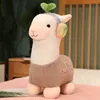 Jouets en peluche alpaga pour enfants, jolis écouteurs, poupées Alpacasso mignonnes, oreiller Animal doux en peluche, cadeaux de noël, 25-68CM