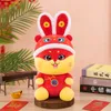 2023 Anno di coniglio Zodiaco coniglietto peluche di peluche bambola di mascotte animali fortunati per l'ornamento cinese