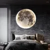 Wandleuchte 18/24/30CM LED für Schlafzimmer Wohnzimmer Kreatives Universum Mond Hintergrundlicht Treppen Gang Halle Inneneinrichtung Home Decor