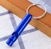 Wholesale Aluminum Alloy Whistle Mini Keyring Keychain Whistle Outdoor Emergency Alarm Survival Sport Camping Hunting Metal Whistles