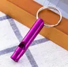 Wholesale Aluminum Alloy Whistle Mini Keyring Keychain Whistle Outdoor Emergency Alarm Survival Sport Camping Hunting Metal Whistles