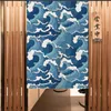 Curtain Japanese Style Door Kitchen Use Linen Cotton Short Partition Cabinet Semi For Household Toilet