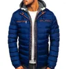 Herren Daunenmantel Laamei Herren Winter Baumwolle Kapuzenmantel Jacke Marke Casual Herren Puffer Einfarbige Oberbekleidung Kleidung Parkas