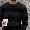 Camisetas de T Men suéter para homens outono Tops de malha impressos de inverno