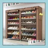 Storage Holders Racks 3/4/5/6/8 Layers Dustproof Assemble Shoes Rack Diy Home Furniture Nonwoven Shoe Shelf Hallway Cabinet Organi Otadq