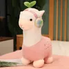 Jouets en peluche alpaga pour enfants, jolis écouteurs, poupées Alpacasso mignonnes, oreiller Animal doux en peluche, cadeaux de noël, 25-68CM