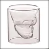 Outros Drinkware Copo de Vinho Skl S Vidro Cerveja Whisky Decoração de Halloween Festa Criativa Transparente Beber Copos Wll139 Drop Deliv Otlby