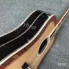 Chitarra elettrica Lvybest Chitarra acustica in legno massello Om da 40 pollici personalizzata con accordatore argento 20 tasti