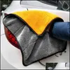 Cleaning Cloths Car Care Polishing Wash Towels Plush Microfiber Washing Drying Towel Strong Thick Polyester Fiber Cloth Wq321 Drop D Otetr