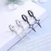 Bengelen oorbellen yh-zl 925 sterling zilver eenvoudige holle ster hanger vrouwelijke kleine hoepel vrienden cadeau