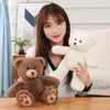 25/35cm Kawaii Teddy Bear Peluş Yastık Oyuncakları Güzel Yay Knot Ayılar Oyuncaklar Dolgulu Yumuşak Hayvan Dolls Çocuk Kızlar Noel Sevgililer Hediye