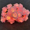 Strängar 1.5/3M LED Fairy String Light Battery Operated Rose Flower Wedding Party Valentine's Day Garland Christmas Holiday Decoration