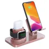 3 i 1 laddningsstativ Universal Charger Dock Station Compatible för AirPods Apple Watch iPhone 14 13 12 11 SE2 XSMAX XR 8 7 6S Plus iPad