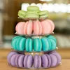 Ustensiles de cuisson 4 couches/niveaux rond macaron tour support gâteau support présentoir mariage anniversaire décoration fournitures