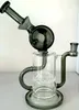 Yellow Thick Glass Bong Hookahs with Honeycomb Filters Perc Small Bent Tube Dab Rig Water Pipe for Smoking