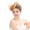 BERETS BANKET PARTY FEDORAS HAT KVINNER DAMNINGAR DAG ROYAL ASCOT FASKINATOR CAP European American Bride Headbonad Girls Hats H7108