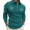 2022 Nieuw F1 Poloshirt met lange mouwen Formule 1 Teamcoureur T-shirt Extreme sporten Racing Ademend Jersey Zomer Herenmode T-shirts