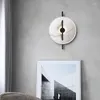 Wall Lamp Simple LED Marble Texture White Living Room Round Decorative Light