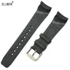 Diver Silicone Rubber Watch Bands 22mm voor IWC Men Black Riem voor IWC Buckle Zlimsn Brand325U