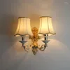 Lâmpada de parede lâmpada européia vintage bronze ferro e14 led lâmpada scona americana retrô home decos quarto de cabeceira luminária