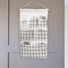 Förvaringslådor multifunktionella hängande arrangör väska garderob 5 fickor för väggförvariets hem sovsal