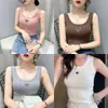 2023 Womens T Shirts 민소매 여성 패션 조끼 여름 탱크 Camis 티셔츠 조끼 짧은 셔츠 Ice Silk Tops